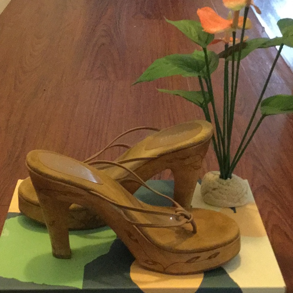 SCHUTZ Platform Wood Heels
